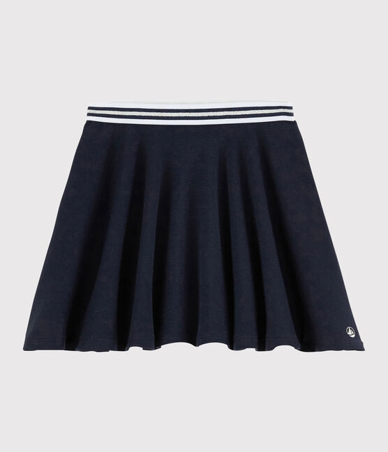 Falda de punto de niña azul SMOKING