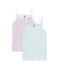 Lote de 2 camisetas de tirante fino para niña blanco LOT