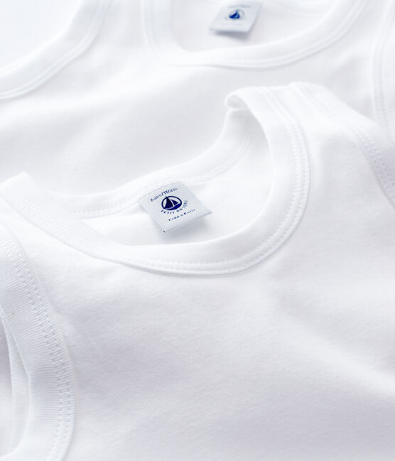 Lote de 2 camisetas de tirantes blancas de niño variante 1