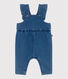 Peto largo de tejido denim con elastano para bebé