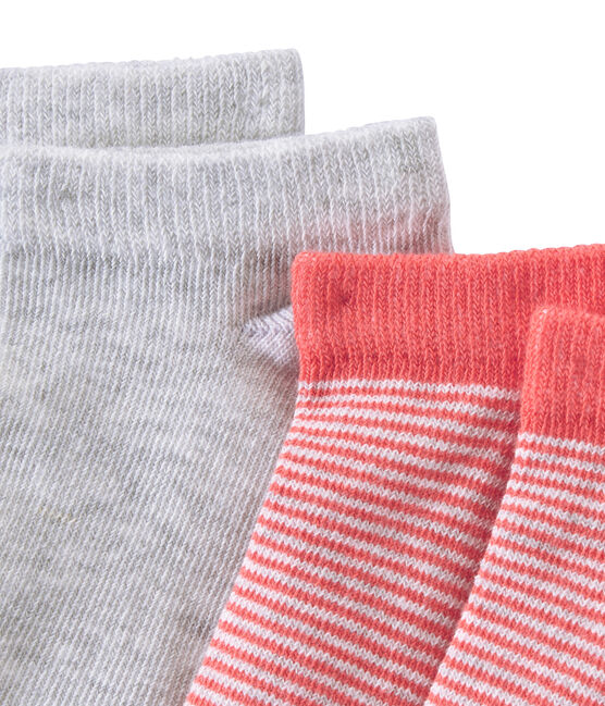 Lote de 2 pares de calcetines cortos para niño blanco LOT