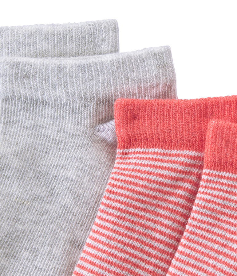 Lote de 2 pares de calcetines cortos para ni&ntilde;o blanco