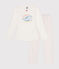 Pijama infantil de algodón blanco MARSHMALLOW/blanco MULTICO