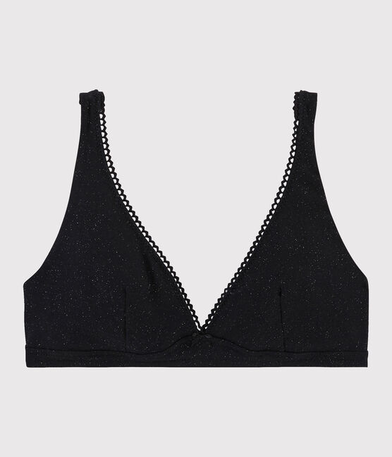 Sujetador brillante de mujer negro NOIR/ ARGENT