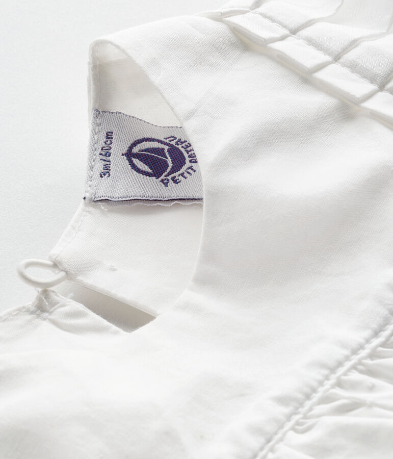 Mono corto para beb&eacute; ni&ntilde;a blanco ECUME