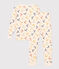 Pijama infantil ajustado de algodón con estampado de patinete blanco AVALANCHE/ MULTICO