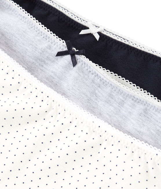 Tres culottes de algodón stretch para chica variante 1