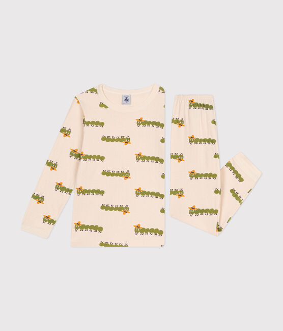Pijama infantil de algodón con estampado animal blanco AVALANCHE/ MULTICO