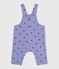 Peto largo de sarga con estampado de corazones para beb&eacute; violeta/multicolor
