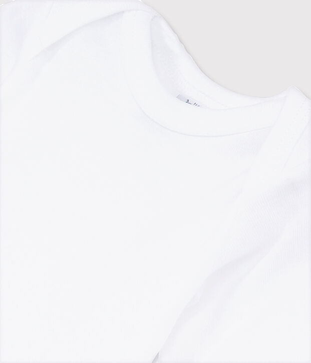 Body blanco de manga larga de beb&eacute; blanco