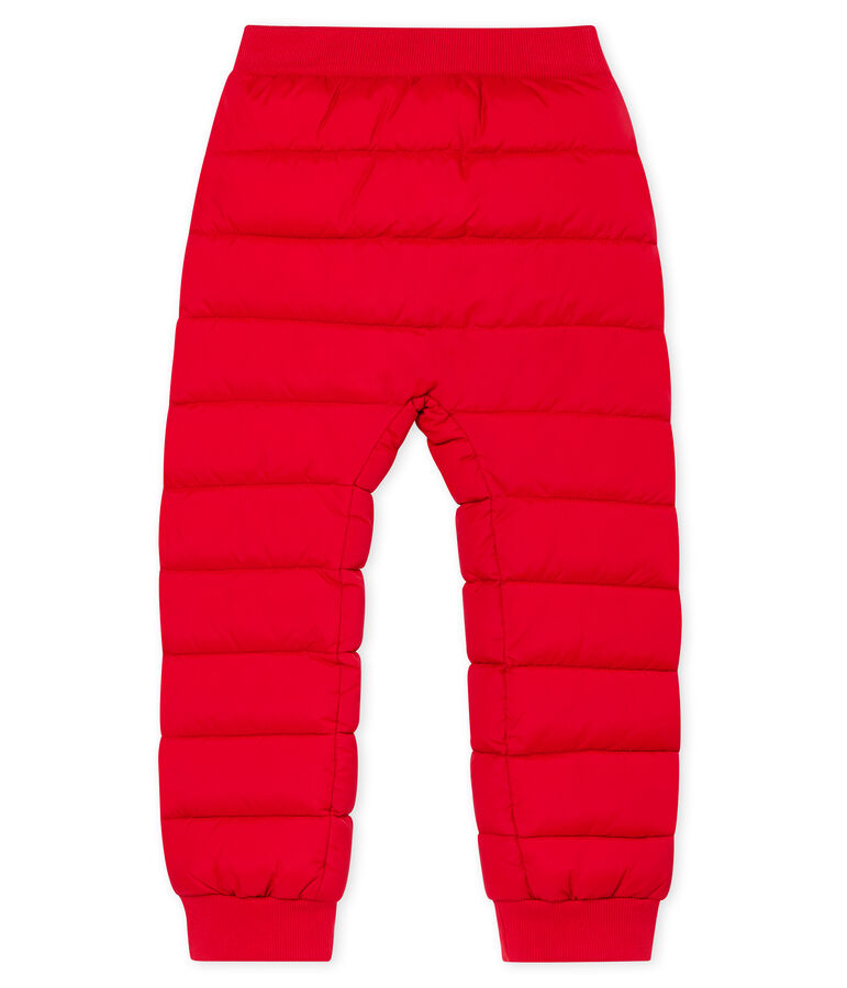 Pantal&oacute;n infantil en c&aacute;lido plum&oacute;n unisex rojo TERKUIT