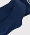Leotardos lisos de punto azul marino para bebé azul MEDIEVAL