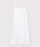 Vestido de tirantes emblemático de algodón de mujer blanco ECUME