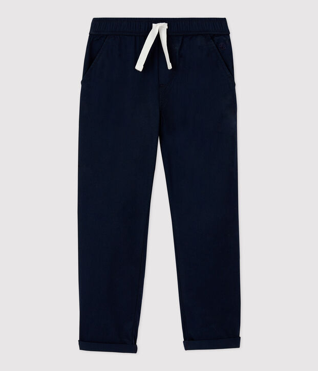 Pantal&oacute;n de corte normal de sarga de algod&oacute;n de ni&ntilde;o SMOKING