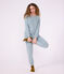 Pijama liso de rizo de algod&oacute;n para mujer SEDUMBLUE