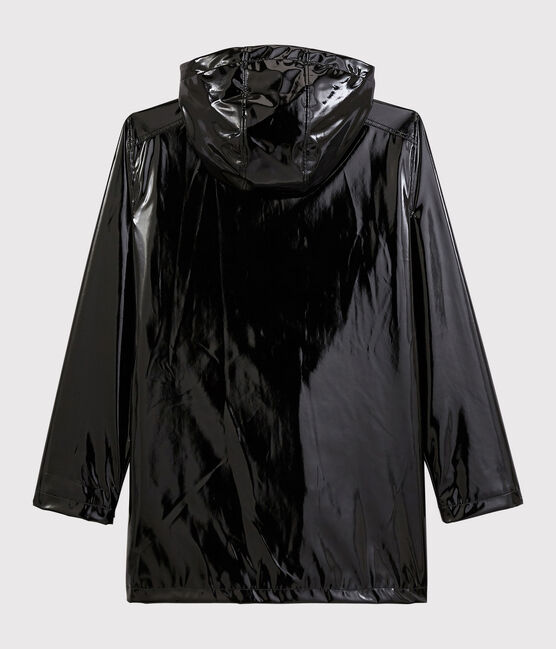 Impermeable de charol emblemático para mujer negro NOIR