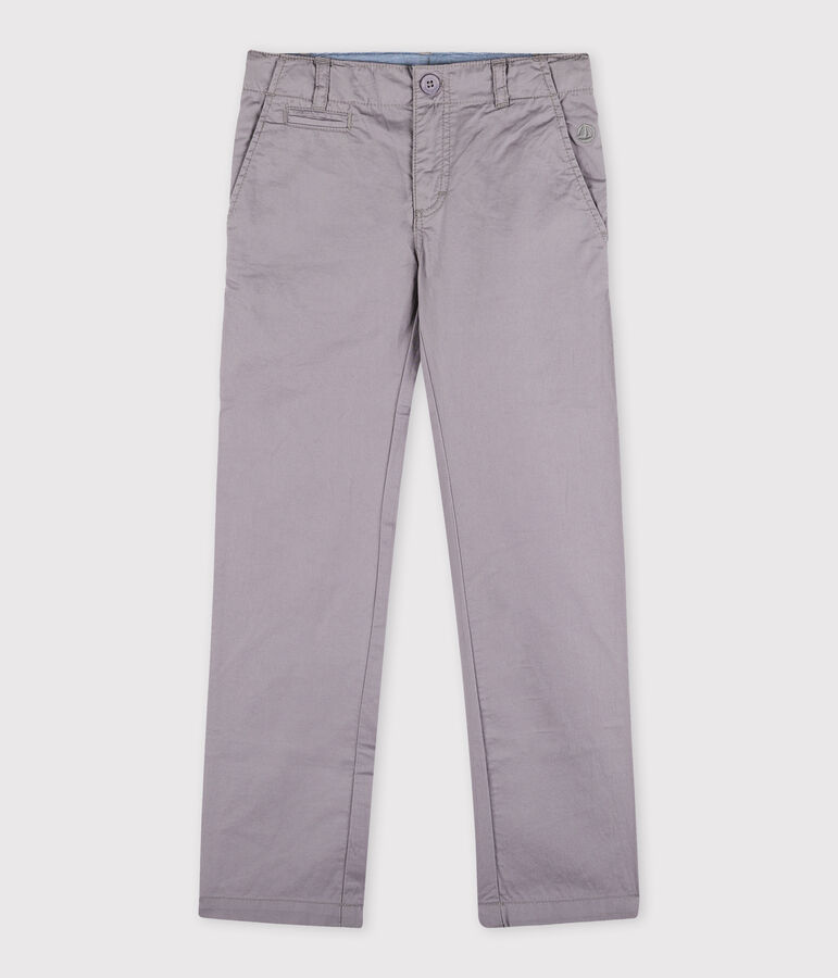 Pantal&oacute;n de sarga de ni&ntilde;o gris