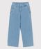 Pantalón de campana de tejido vaquero claro para niña azul DENIM BLEU