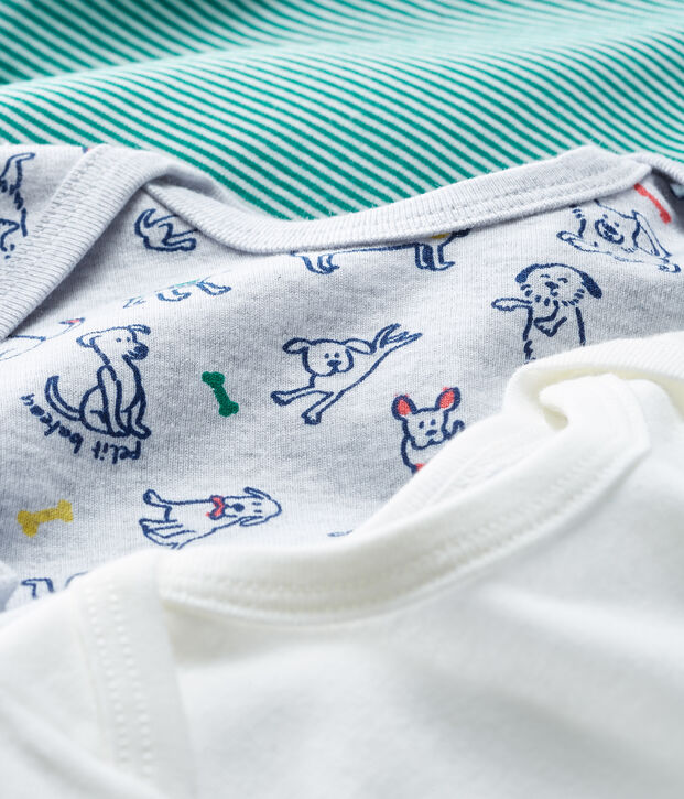 Tres bodis de manga larga para beb&eacute; ni&ntilde;o multicolor