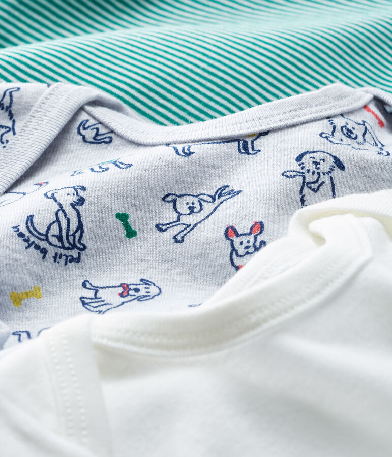 Tres bodis de manga larga para beb&eacute; ni&ntilde;o multicolor