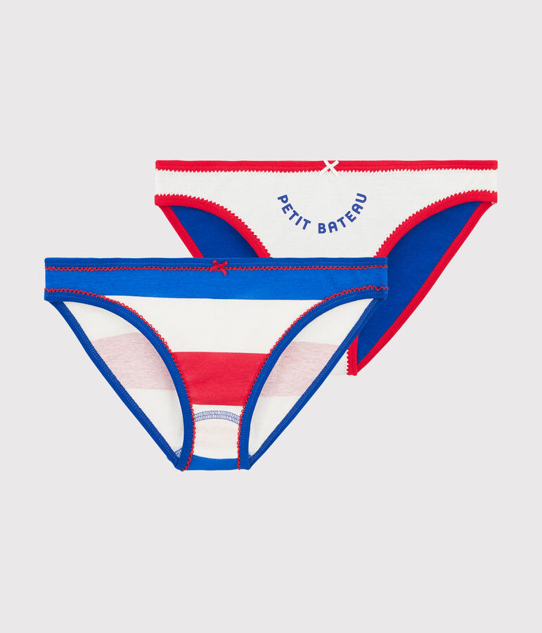 Lote de 2 braguitas Made in France multicolor