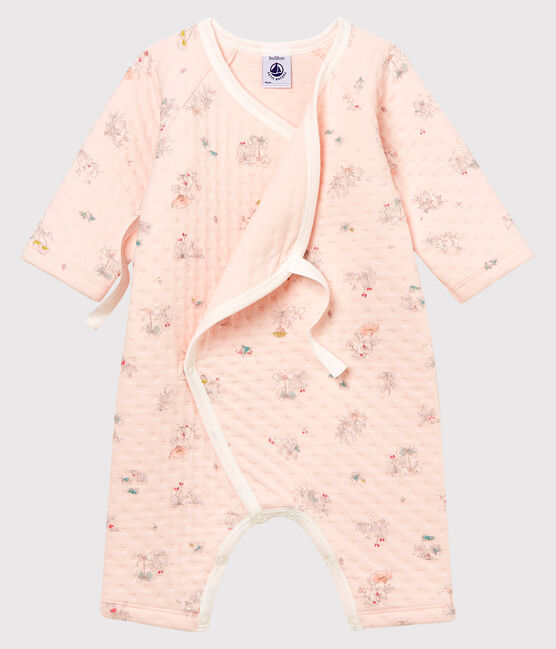 Pelele de tejido túbico para bebé niña rosa FLEUR+FONTAINE/azul MULTICO