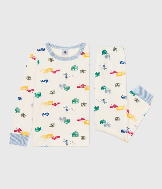 Pijama infantil de felpa con estampado de cabañas MILK/ MULTICO