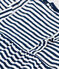 Vestido de manga corta de punto flameado a rayas para bebé azul MEDIEVAL/blanco MARSHMALLOW