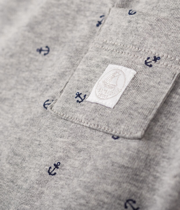 Pantalones cortos estampados para beb&eacute; ni&ntilde;o gris/azul