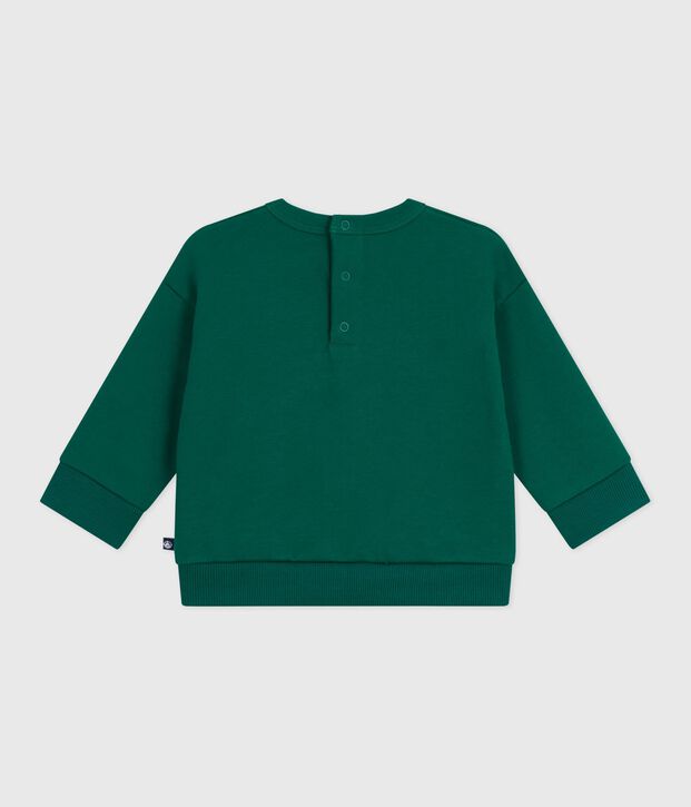 Sudadera de algod&oacute;n con bordado Petit Bateau para beb&eacute; verde
