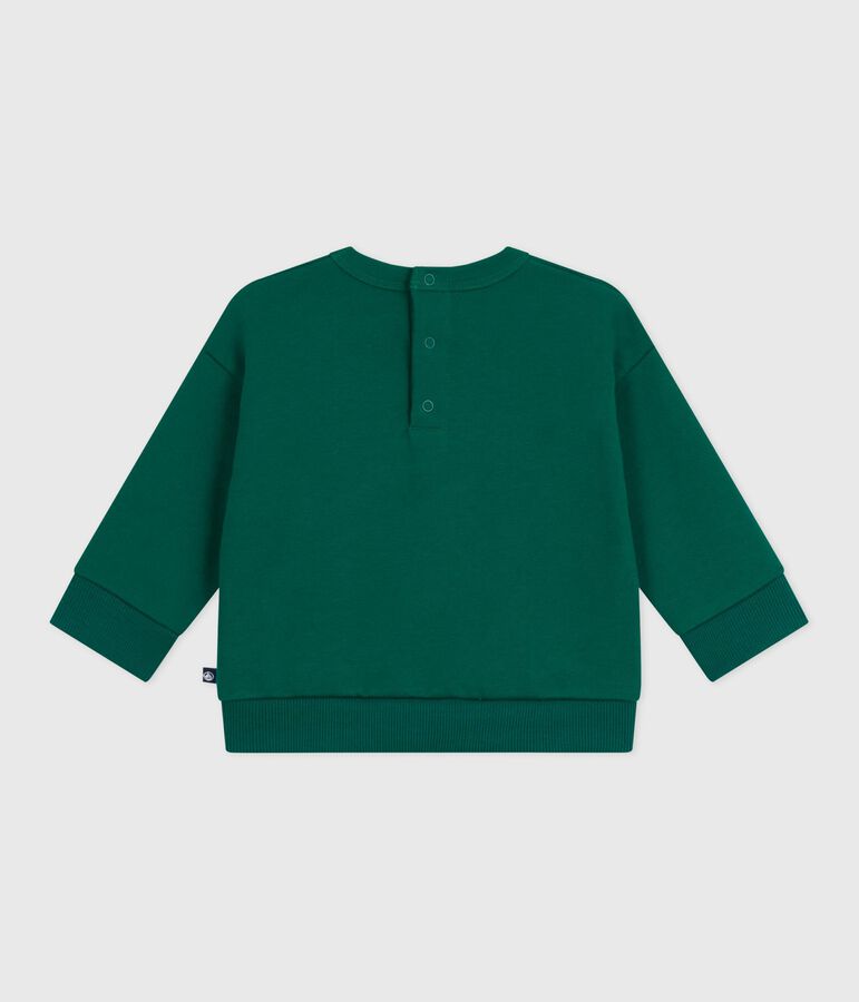 Sudadera de algod&oacute;n con bordado Petit Bateau para beb&eacute; verde