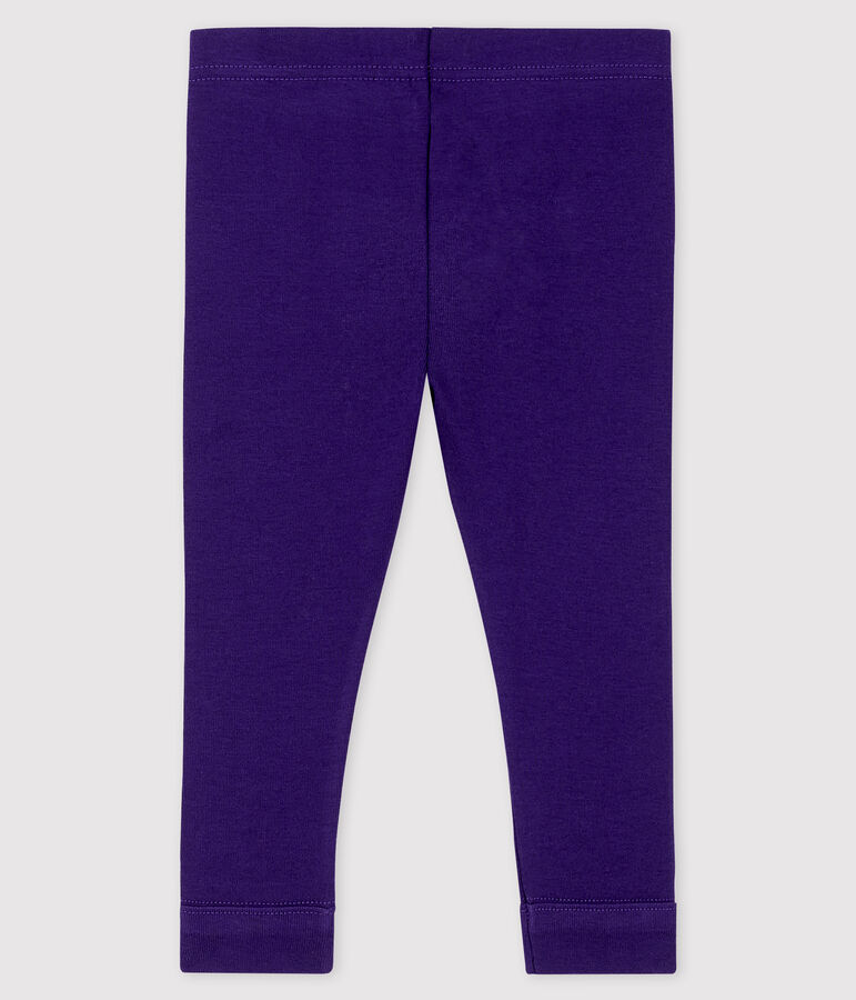 Legging de punto 1 x 1 liso para beb&eacute; ni&ntilde;a. ROXO