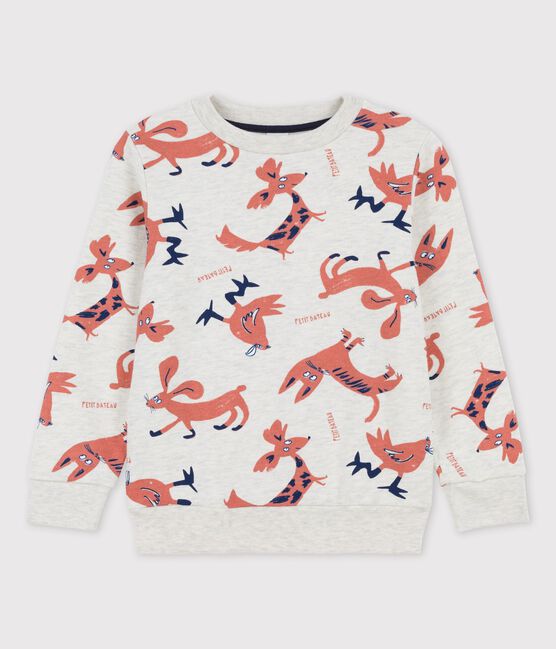 Sudadera de muletón infantil unisex beige MONTELIMAR/blanco MULTICO