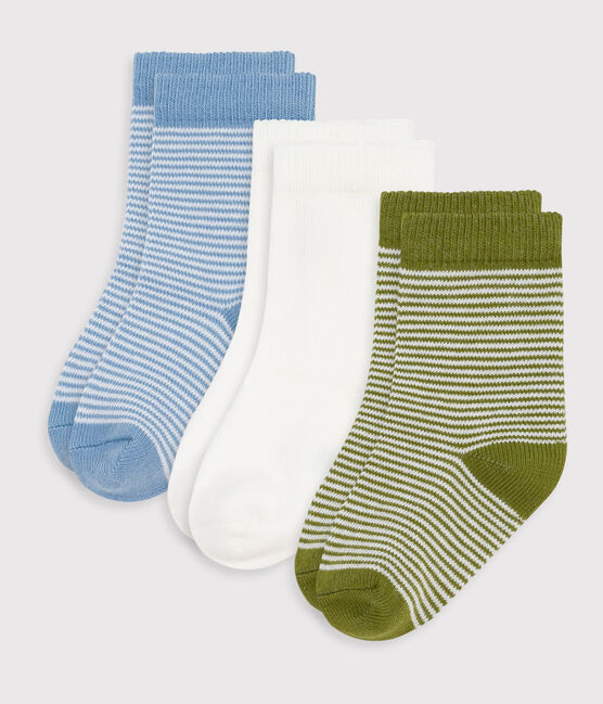 3 pares de calcetines de algodón milrayas para bebé variante 1