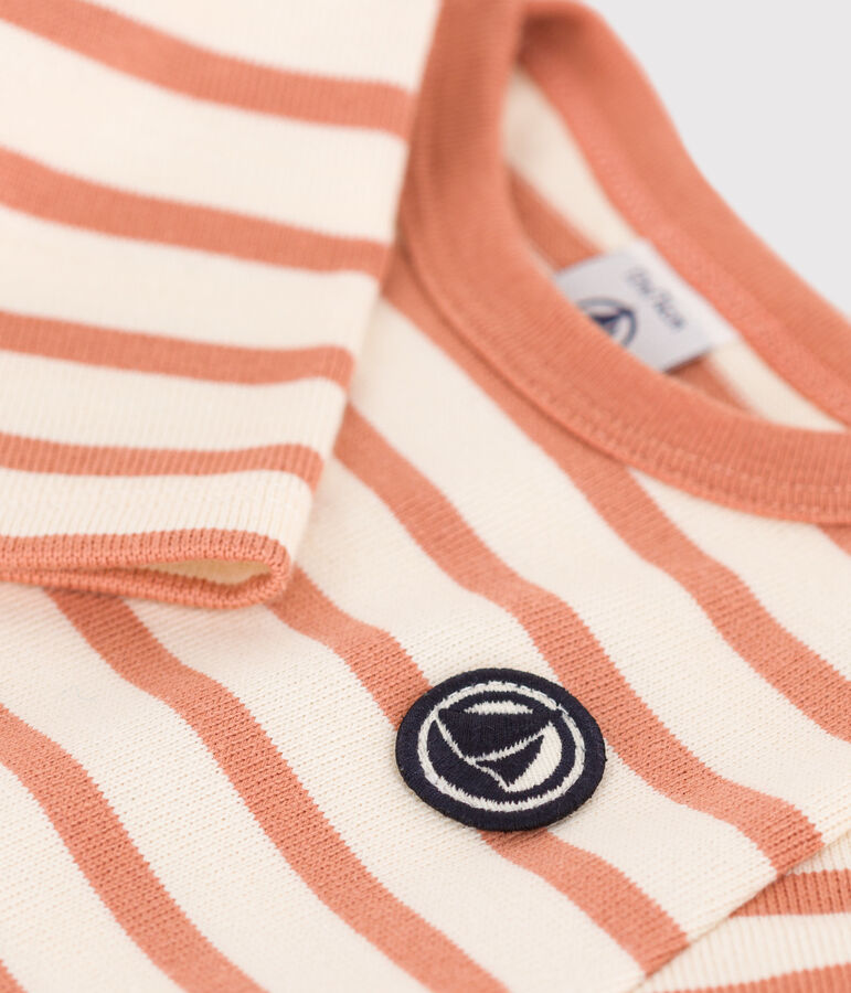 Marinera de punto grueso para beb&eacute; crudo/rosa