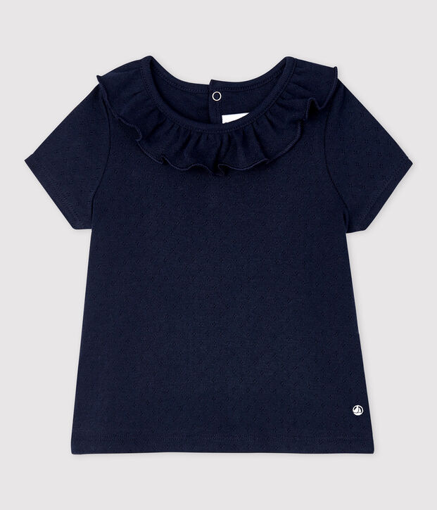 Blusa calada de manga corta de algod&oacute;n de beb&eacute; ni&ntilde;a SMOKING