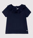 Blusa calada de manga corta de algodón de bebé niña