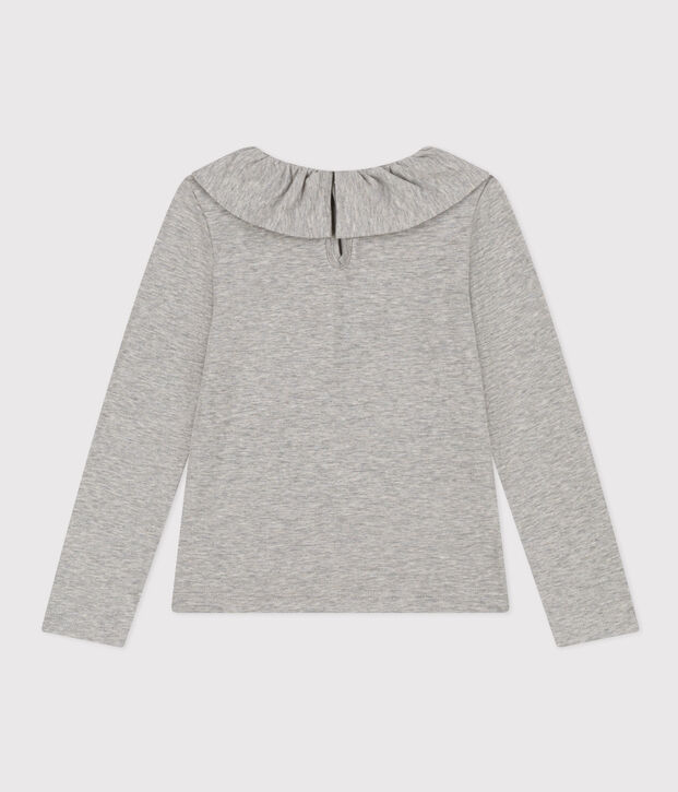 Blusa de algod&oacute;n para ni&ntilde;a gris