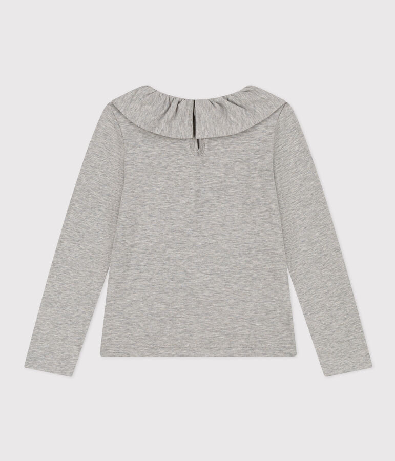 Blusa de algod&oacute;n para ni&ntilde;a gris CHATON CHINE