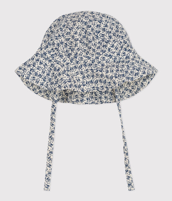 Capelina de gasa de algodón con flores azules para bebé niña AVALANCHE/ INCOGNITO