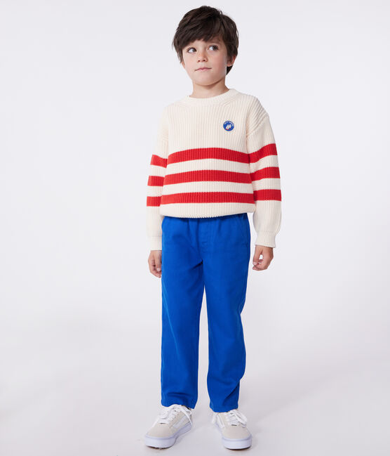 Jersey infantil de algodón a rayas rojo AVALANCHE/ AURORA