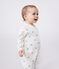 Pijama de algodón con ranas para bebé blanco MARSHMALLOW/blanco MULTICO