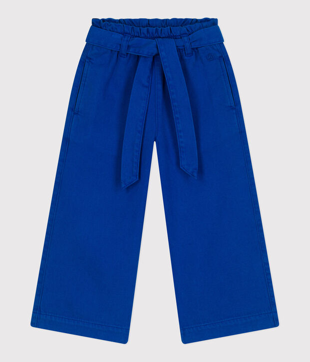 Pantal&oacute;n infantil de mezcla de algod&oacute;n y lyocell. azul