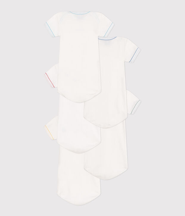 Juego de 5 bodis de algod&oacute;n de manga corta d&iacute;as de la semana para beb&eacute; multicolor