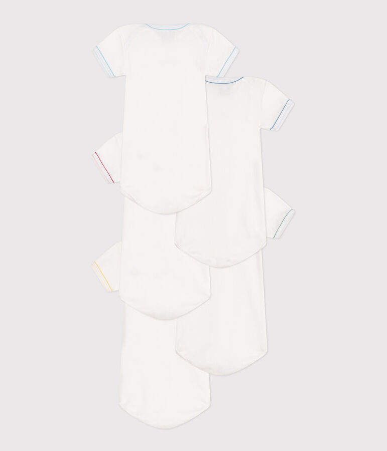 Juego de 5 bodis de algod&oacute;n de manga corta d&iacute;as de la semana para beb&eacute; multicolor