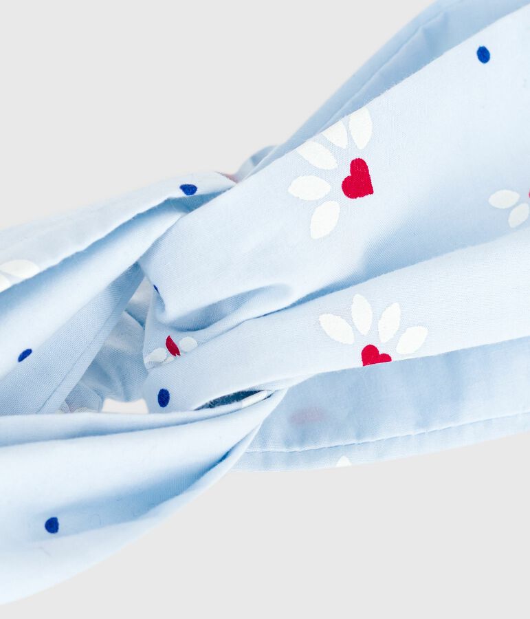 Cinta infantil de popelina con estampado de flores azul/multicolor