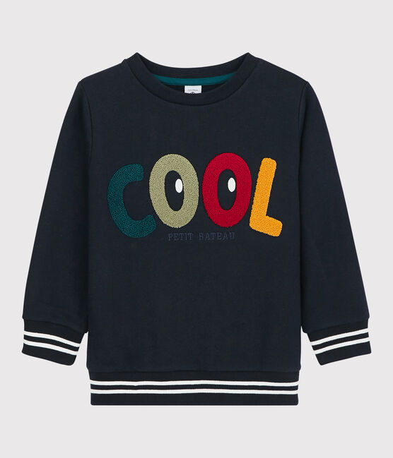 Sudadera de muletón de niño azul SMOKING