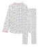 Pijama de punto para niña blanco MARSHMALLOW/blanco MULTICO