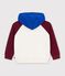 Sudadera infantil de algod&oacute;n con capucha y estampado crudo/multicolor