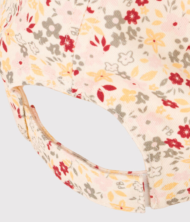 Gorra de flores para ni&ntilde;a crudo/multicolor